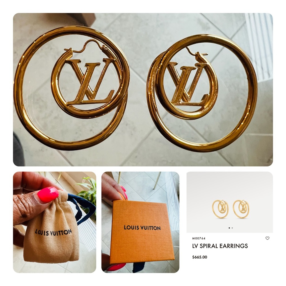 Louis Vuitton Spiral Earrings NEW